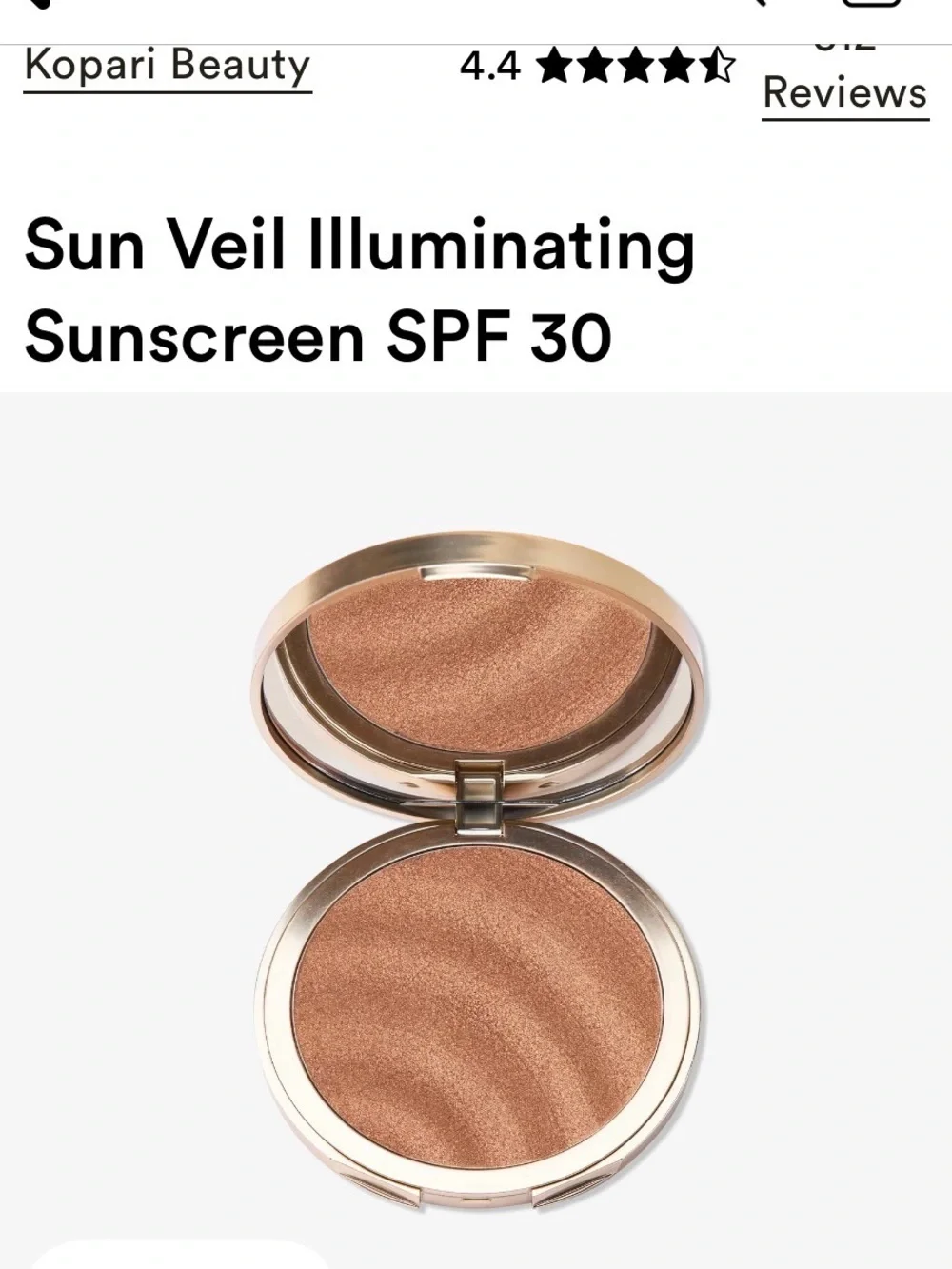 Kopari Sun Viel spf 30 Bronze Glow Illuminating Highlighter NEW